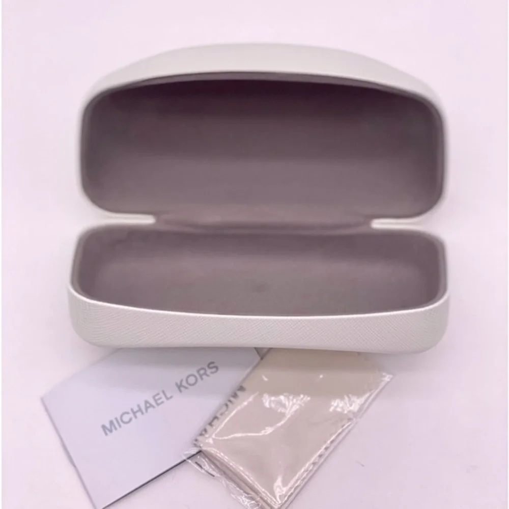 Michael Kors Oversized Sunglasses Case Hard Clam Shell White